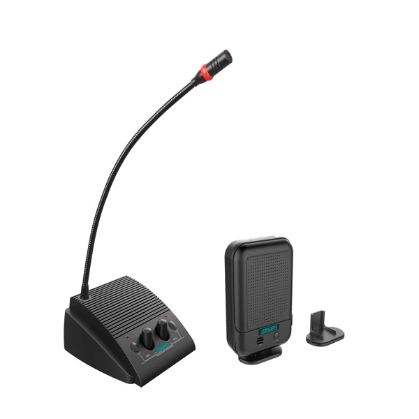 Duplex Bank Counter Interphone Window Intercom System Anti Interference Dual Way Bank Window Counter Intercom for Embassy