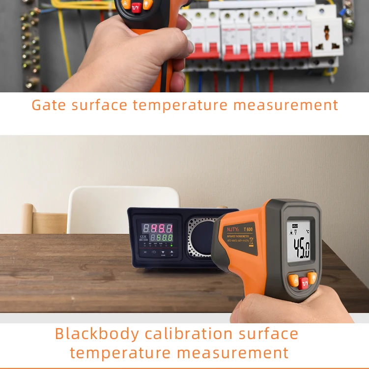 Njty T-600 Type Infrared Thermometer Hand Type Industrial Laser ...