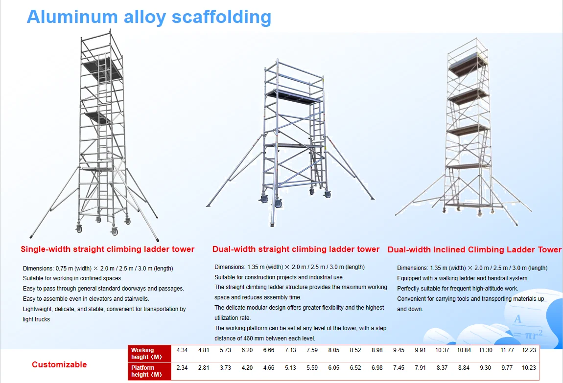 product industrial design style mobile h frame tower with aluminium alloy for outdoor construction  hotel applications-3