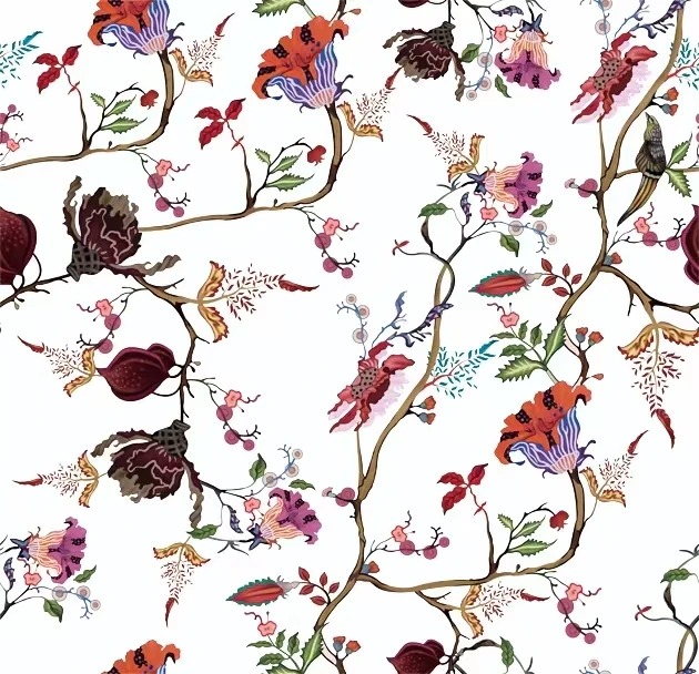 Цветочная 100% вискозная ткань простая с принтом для женской