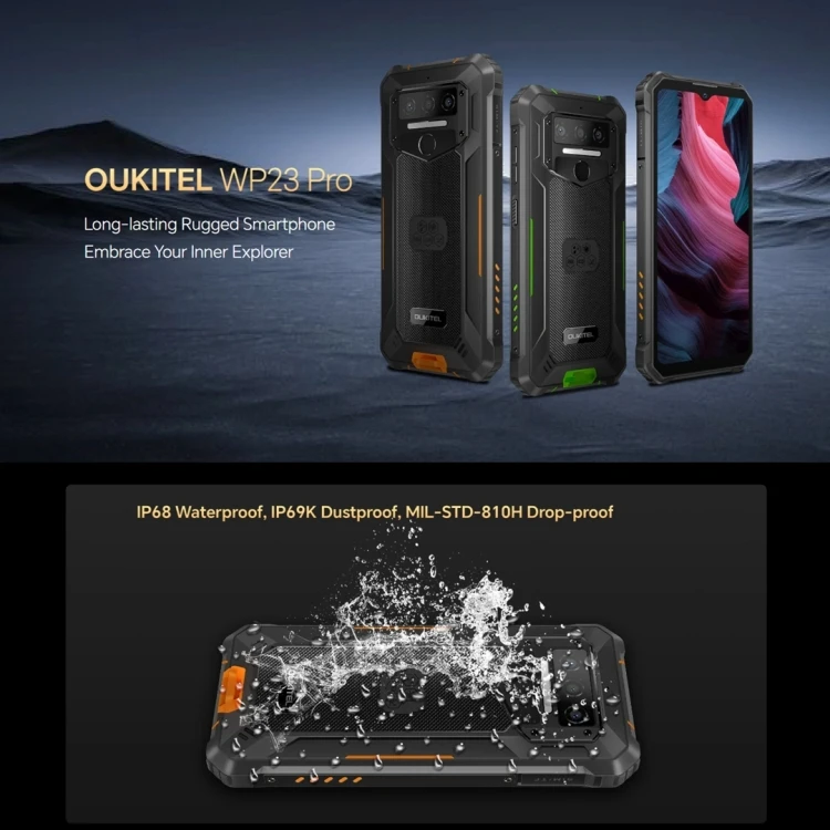 モダン・グローバル版 Oukitel WP23 Pro 8GB+128GB 6.52インチ Android