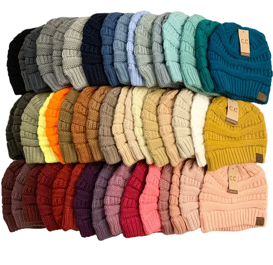 Бесплатные образцы мягкие теплые вязаные детские шапки Симпатичные уютные толстые женские зимние