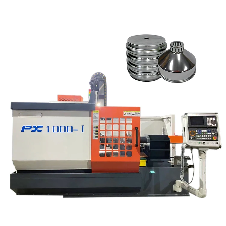 Reel Metal Flow Forming Wheels Combustor Aluminium Pot Making Production Line Lathe Automatic Cnc Metal Spinning Machine