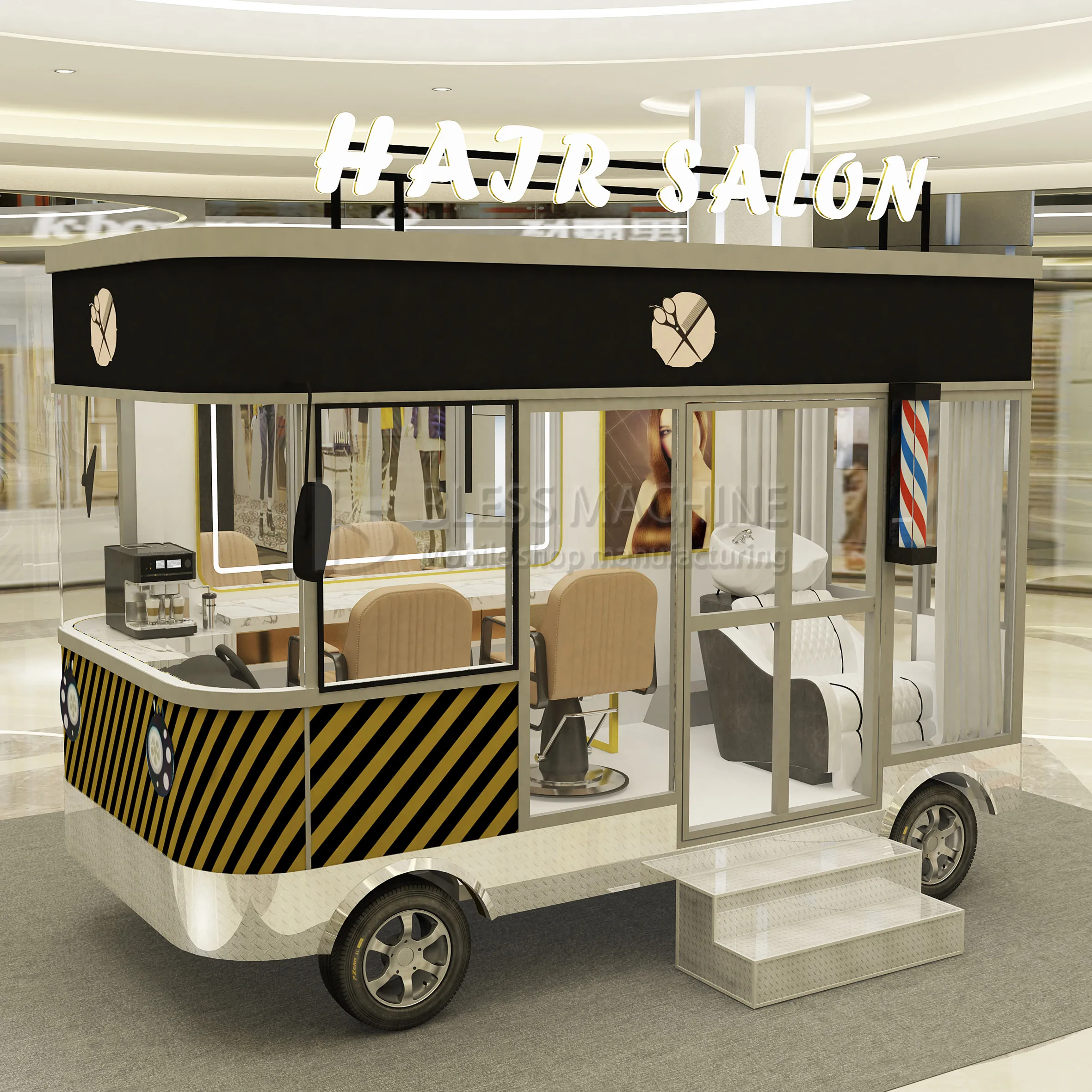 Beauty Salon Mobile Barber Van For Sale Factory Directly Sale Street Mobile Barber Shop Hair Salon Hair