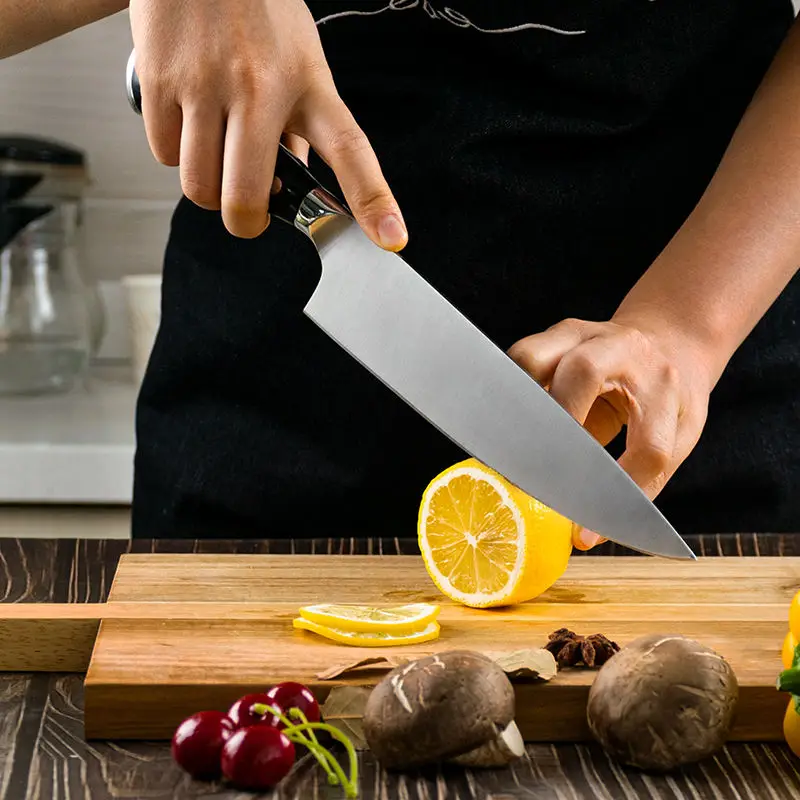 8 Inch German High Carbon Stainless Steel 5CR15MOV Pakka Wood Handle Chef Knife Kitchen Knife
