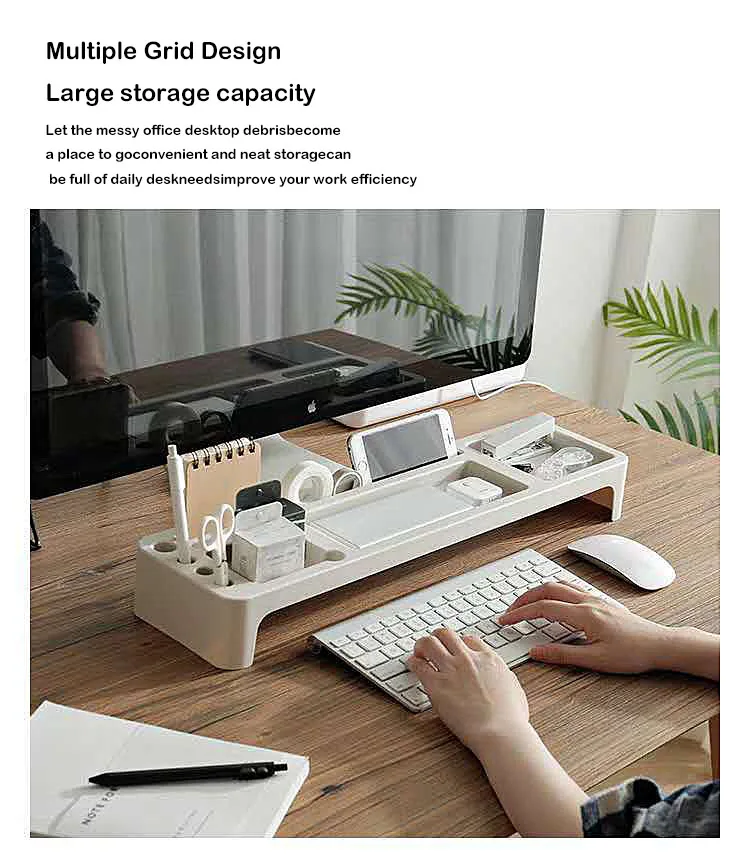 Office Desk Stationary Holders Memo Tray Table Shelf Keyboard Rack