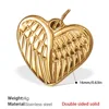 Pj418g double-sided solid gold pendant