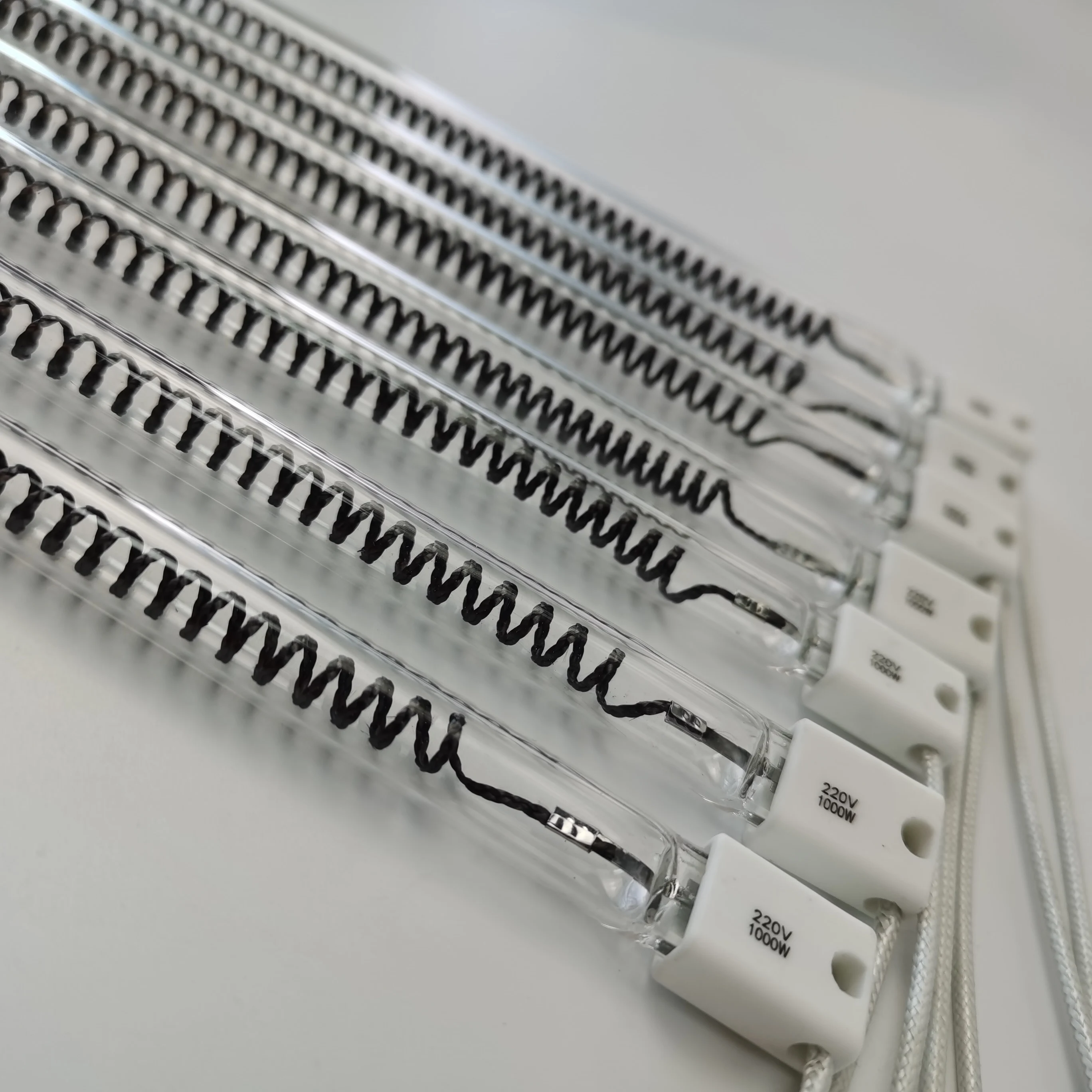 IR High Temperature Quartz Glass Infrared Heater Lamp Tube for Bottle Blowing Machine Clear Halogen Heat Lamps 110V
