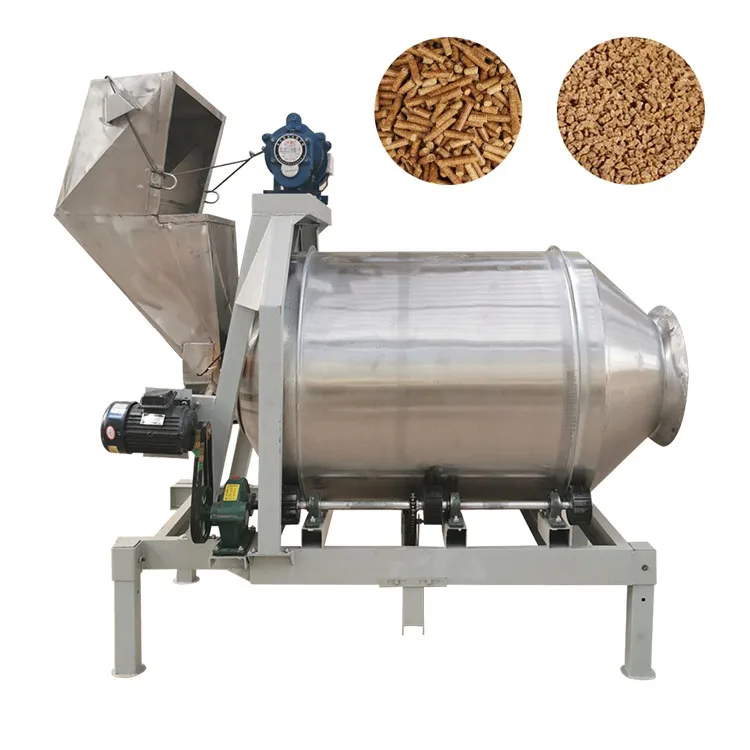 New Design Rotary Drum Mixer Pla Granules Food Grade Mixing Pan Pricessong High Speed Granulator