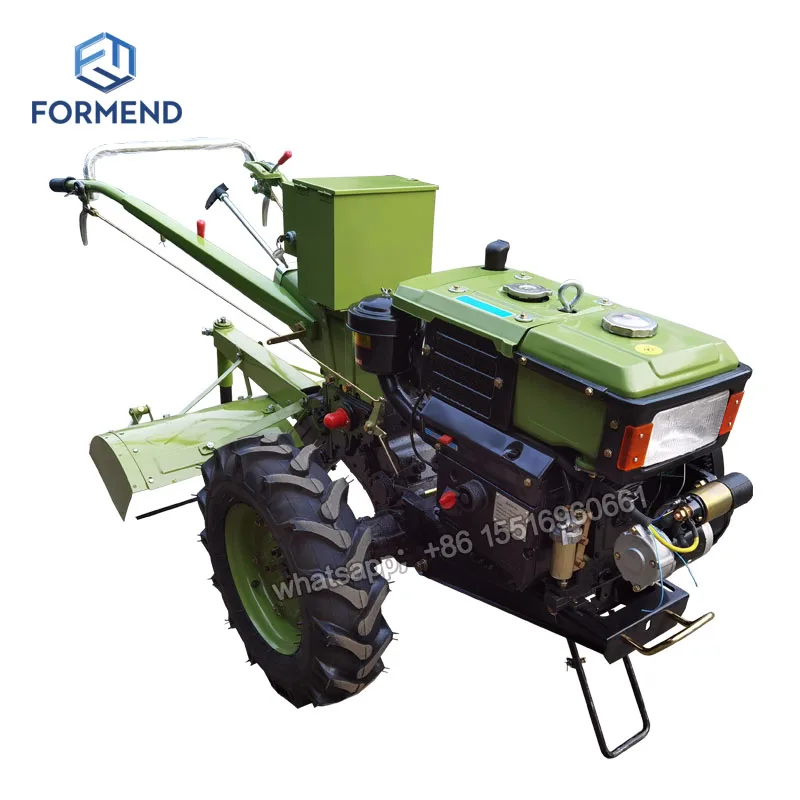 Single Axle Two Wheel Hand Held Walking Tractor 15HP