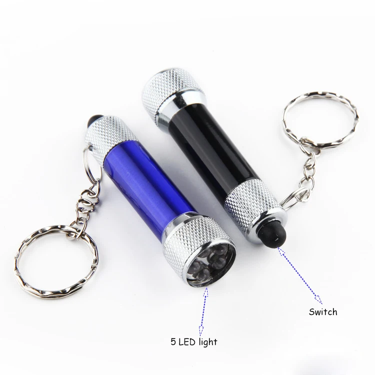 5 led mini cheap torch light keyring light