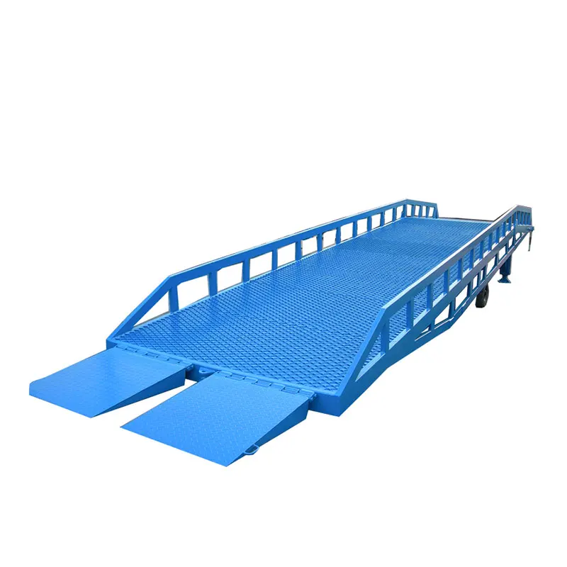 Manual Hydraulic Pump Mobile Yard Ramp Adjustable Height Load Dock ...