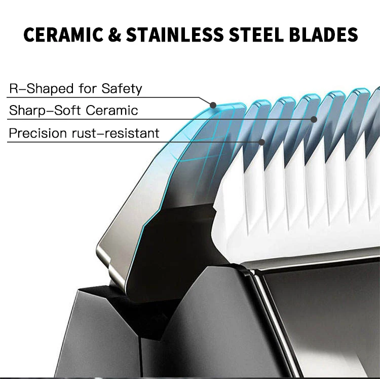 PRITECH New Design Ceramic Cutter Safe Electric Body Hair Shaver Waterproof Groin Trimmer Pubic Hair Trimmer for Men