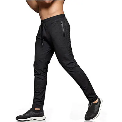 running trousers with zip pocket