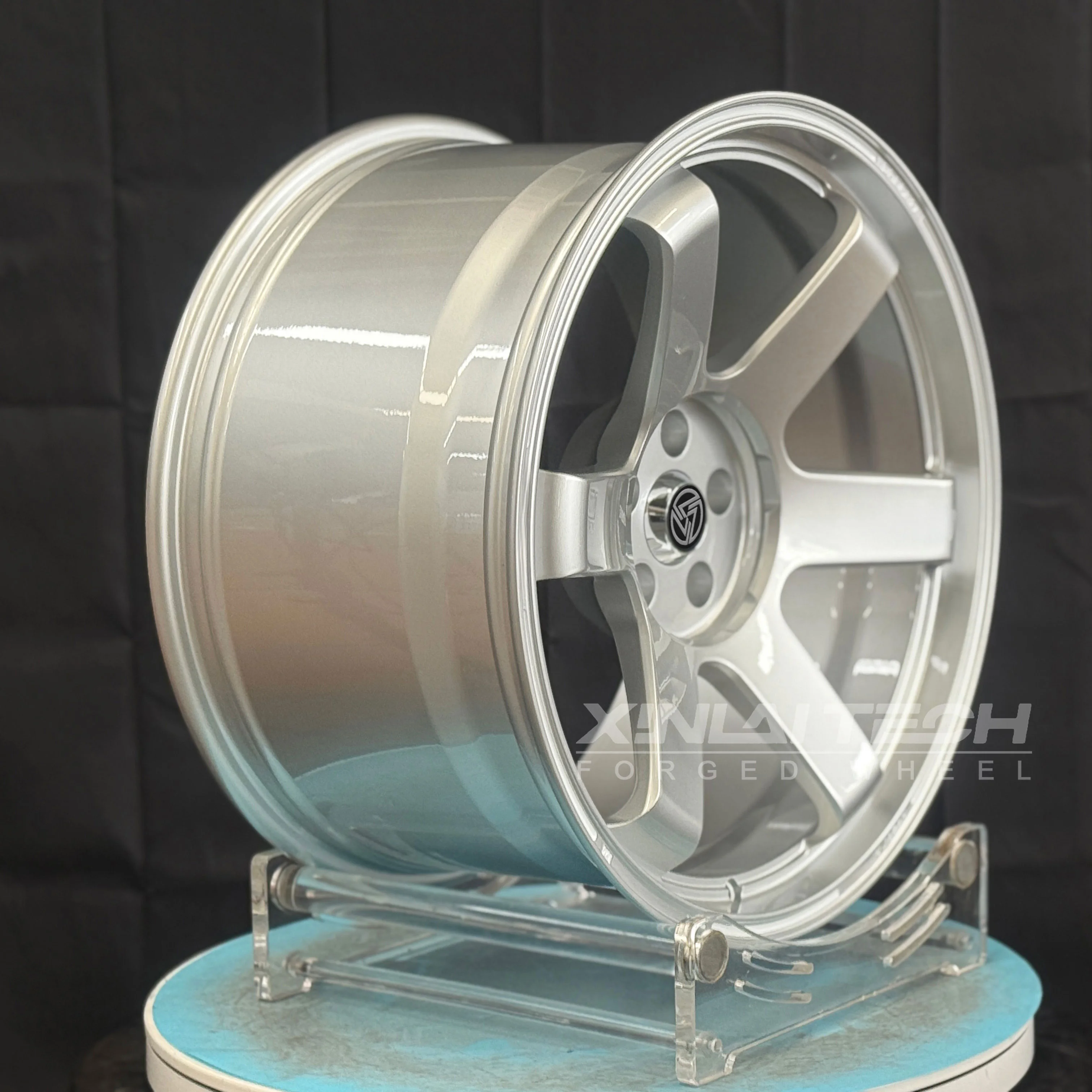 XL Silver Finished Custom Forged Wheel 1-piece Monoblock 5x120 5x112 5x114.3 17 18 19 20 21 22 23 Inch Jdm Racing Car Wheel - Image 1