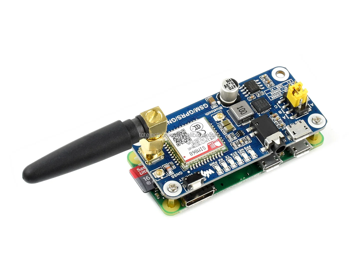 Raspberry Pi GSM/GPRS/GNSS Expansion Board - SIM868 Module