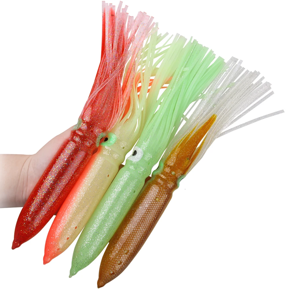 Trolling Lures Feathers 5 Colors 6 Inch Fully Rigged Tuna Teasers Squid  Lures,Bullet Head Offshore Saltwater Fishing Lures : : Sports &  Outdoors