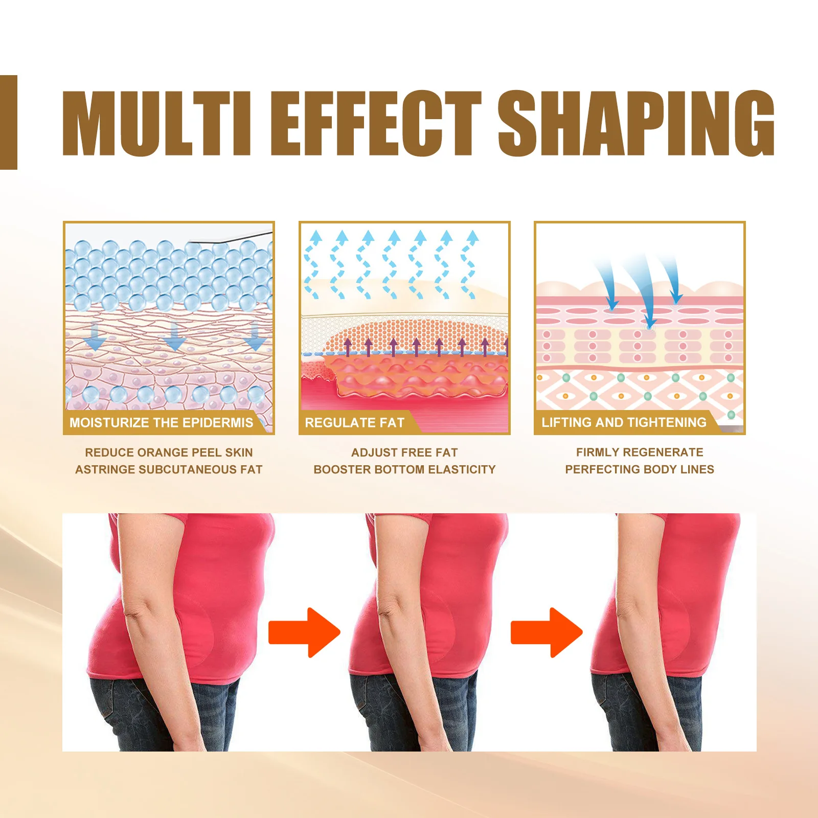 JAYSUING Body Massage Ball Weight Loss Fat Burning 7 Days Ginger Slimming Cream