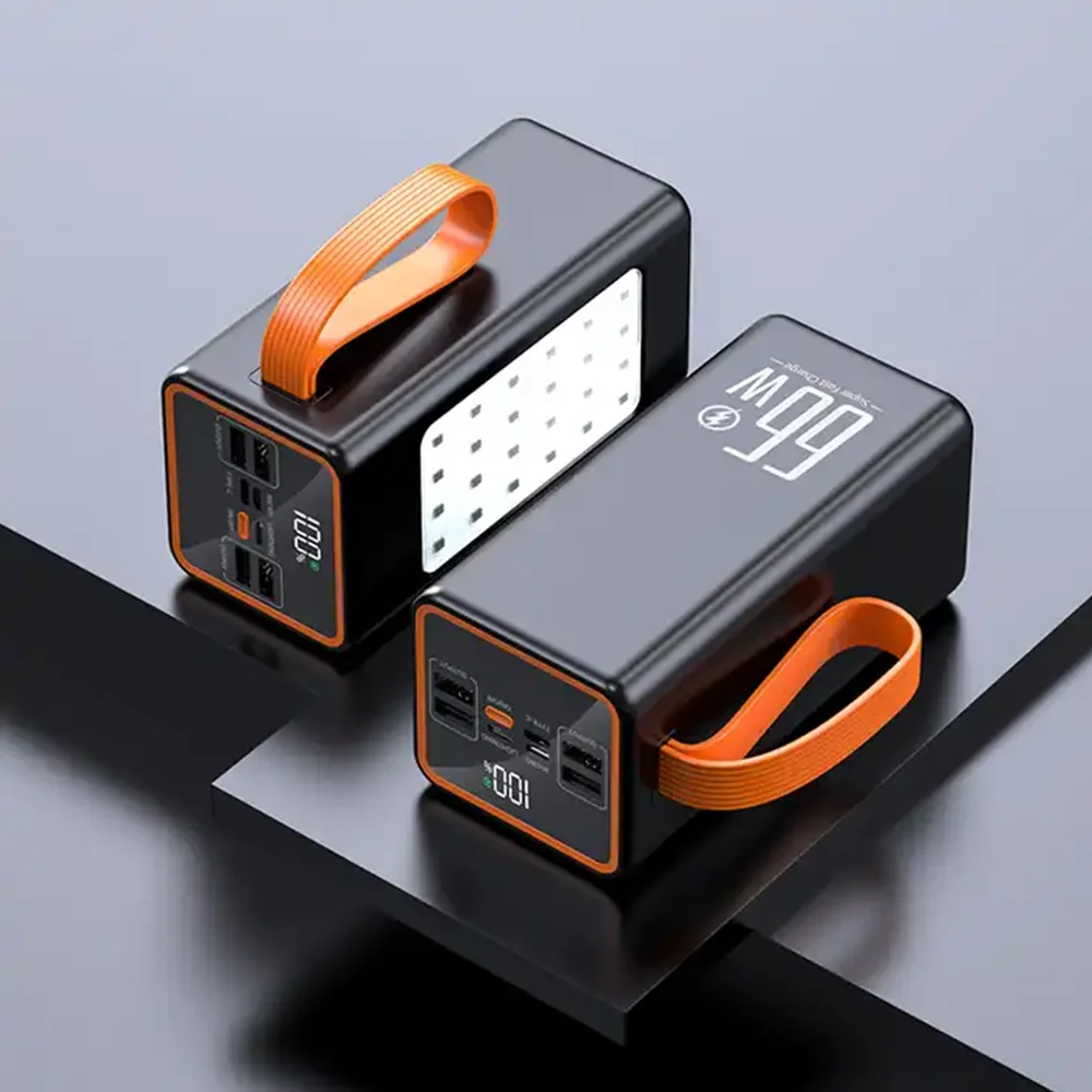30W Power Bank 90000mAh Ricarica Rapida, Powerbank Alta Capacità, Caricatore Portatile a Ricarica Rapida USB-C, 5 Uscite e 2 Ingressi 9 RGB Luce notturna a LED Compatibile con iPhone Outdoor Campeggio