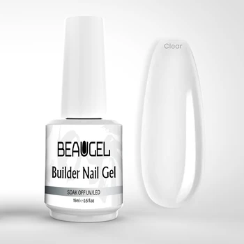 Boqiao UV Gel Polish Nail Builder Strengthener Clear Color Hard Gel Builder Extension Gel Nail Polish