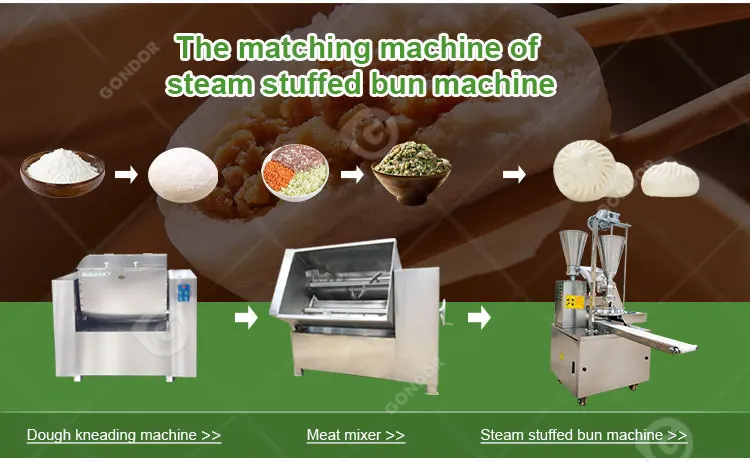 Commercial Round Bucket Bun Steam AutomaticMake Double Form Semi-Automatic  Flour Baozi Stuffing Machine