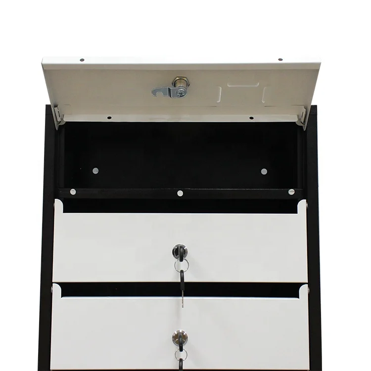 Wall Mounted Apartment Mailbox System Steel 5 Tier Post Office Letter Box With Master Key