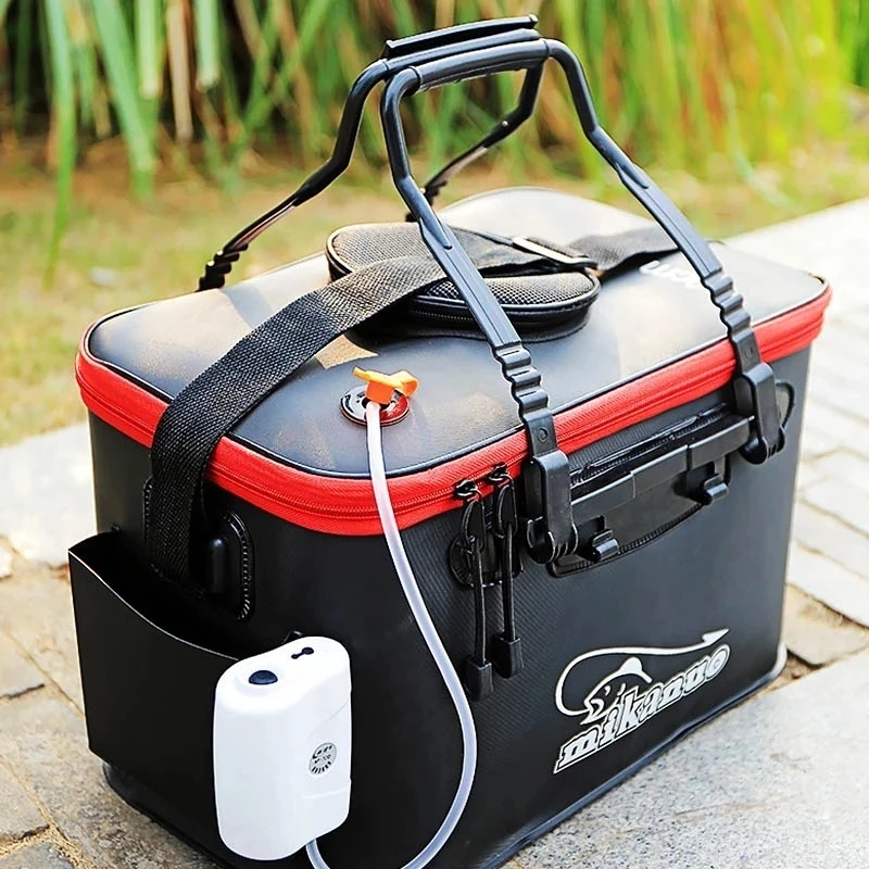 collapsible eva fishing bucket Bucket,Foldable Fish Bucket, Multi-Functional Fishing Bag for Outdoor, Live Fish Lures and Fish Protection Bucket,10GAL/8GAL/6GAL/4.8GAL/3GAL Live Fish Container (10GAL/Black) : Sports & Outdoors Outdoor Folding EVA Fishing Bag