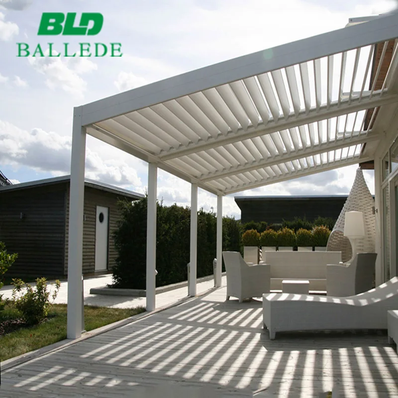 Gazebo pergola baldacchino apribile Baia acciaio poliestere 3x3m grigio