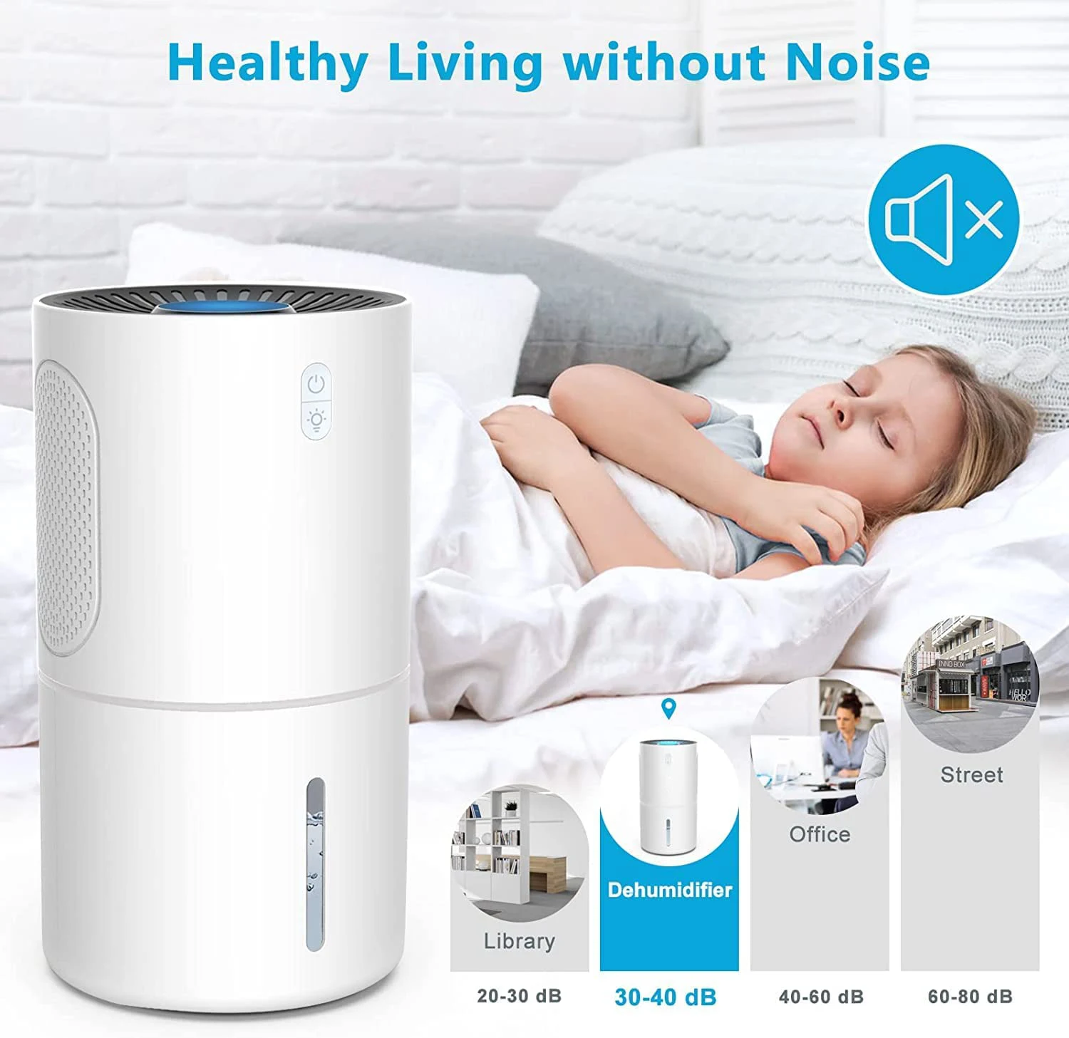 Smart 500Ml 800ML Home Portable External Drain Connect Greenhouse Small Mini Wardrobe Dehumidifier and Air Purifier