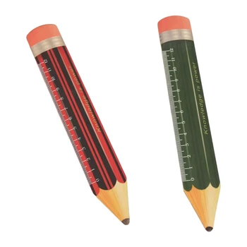 Wooden Pencil-shaped Wooden Ruler Stationery Fun and Creative Cartoon Bookmarks Wooden Learning Stationery Gifts