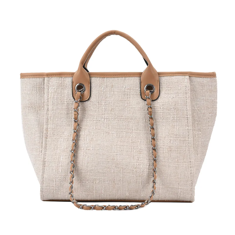 Chain Strap Basic Tote Bag