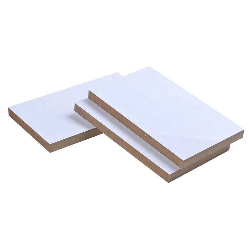 High Density PET/ Melamine Faced Compact Fiberboard Sheets 4X8 Fiberboards 12Mm for Furniture