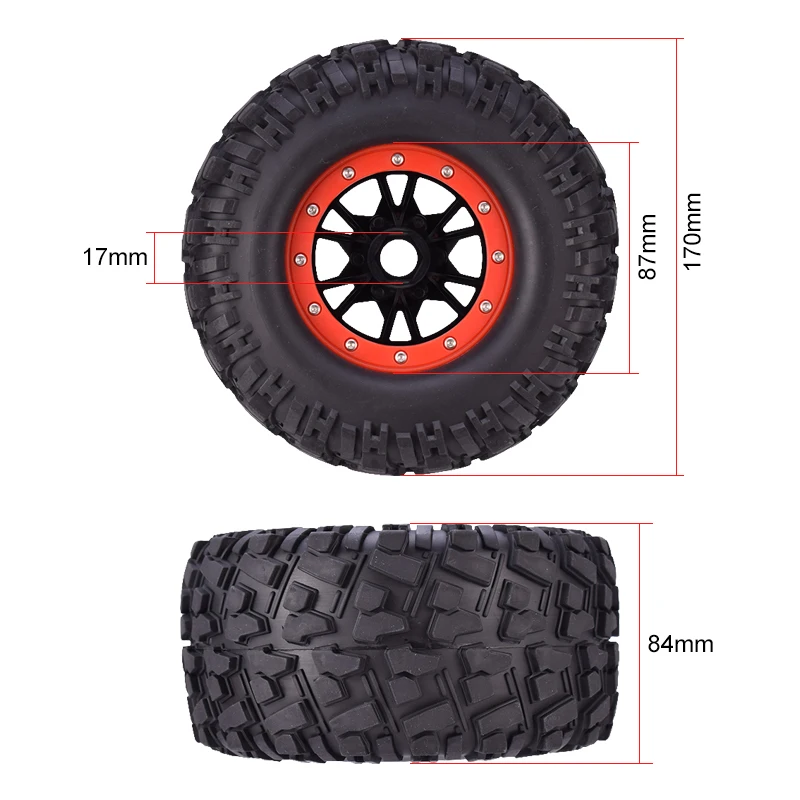 AX-3013 170mm Wheel Tires for Savage FLUX HSP 1/8 RC Truck