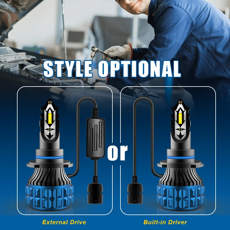2023 Newest Model CSP 1860 Chip LED Headlight K30 Car Bulb 16000LM Canbus 6000K H3 H4 H7 H11 H13 H16 HB3 Led Headlights for Car