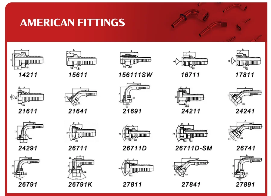 Made In China Hydraulic Fittings And Adapters Hydraulic Hose Pipe