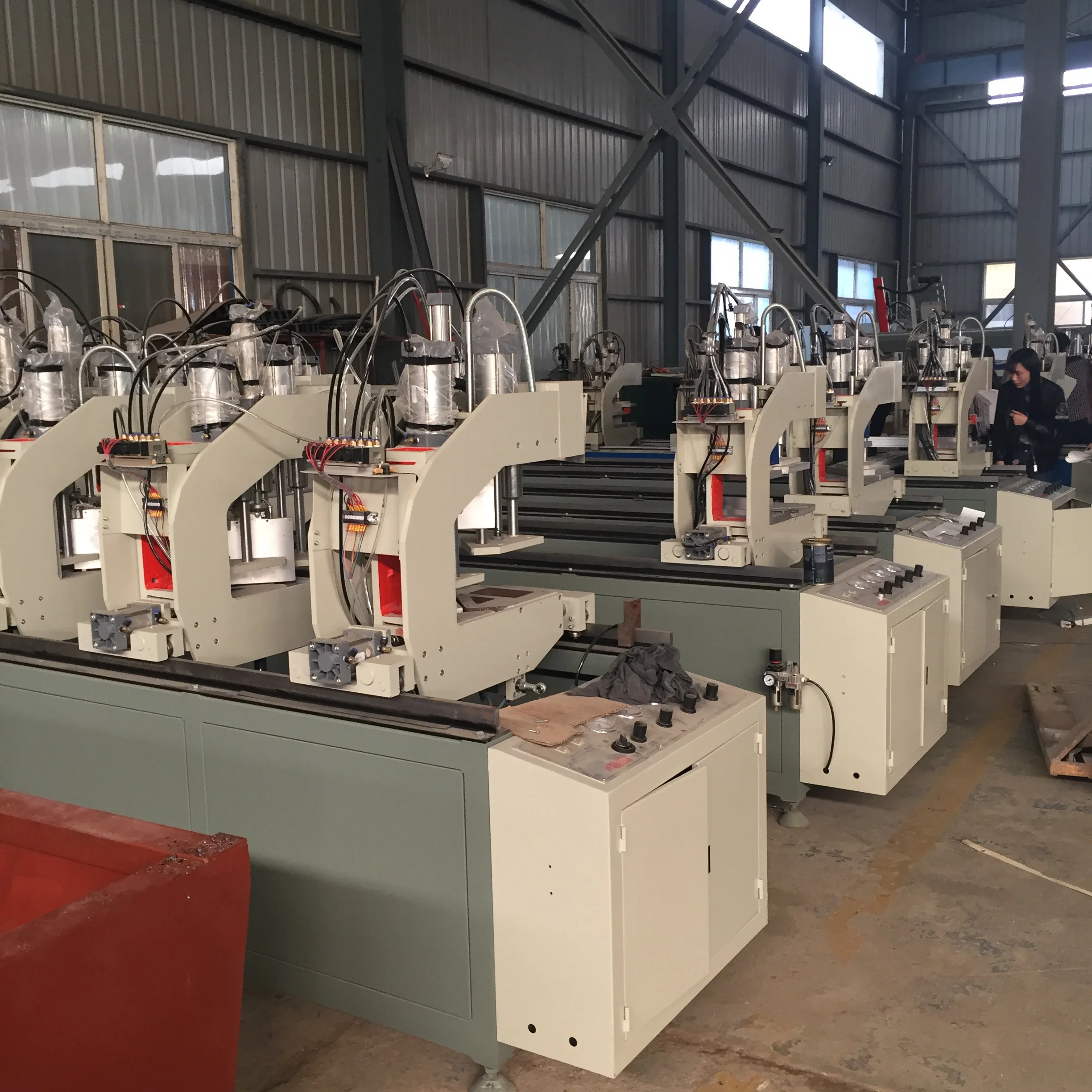 PVC Doors and Windows Making Machine Double Head Welding Machine