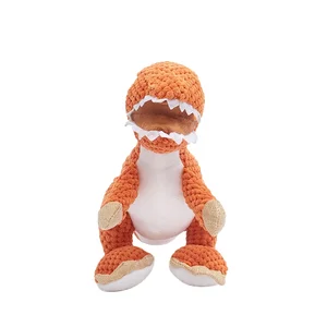 Hot Selling New 28cm Pet Dog Dinosaur Styling Bite Resistant Interactive Squeak Plush Dinosaur  Pet Toys