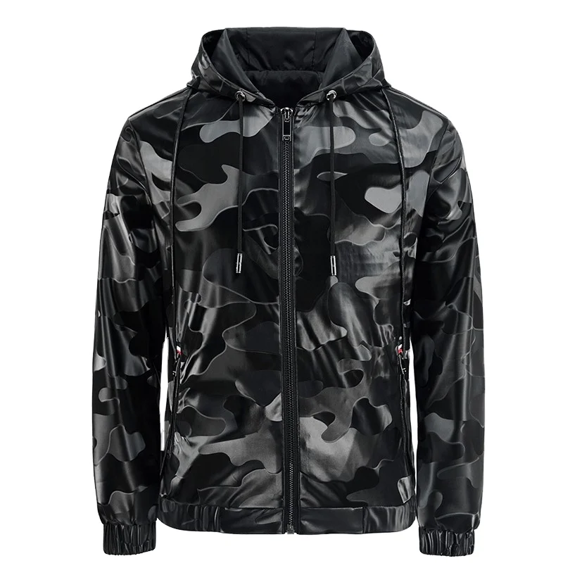 camouflage leather jacket