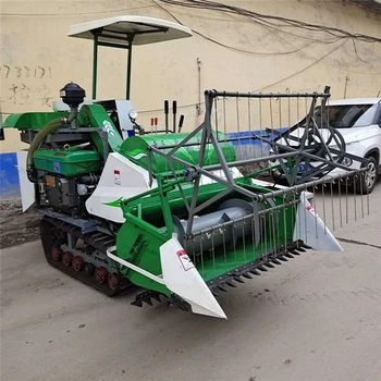 ミニ菜種脱穀機米小麦と大豆のコンバインハーベスター低損失率