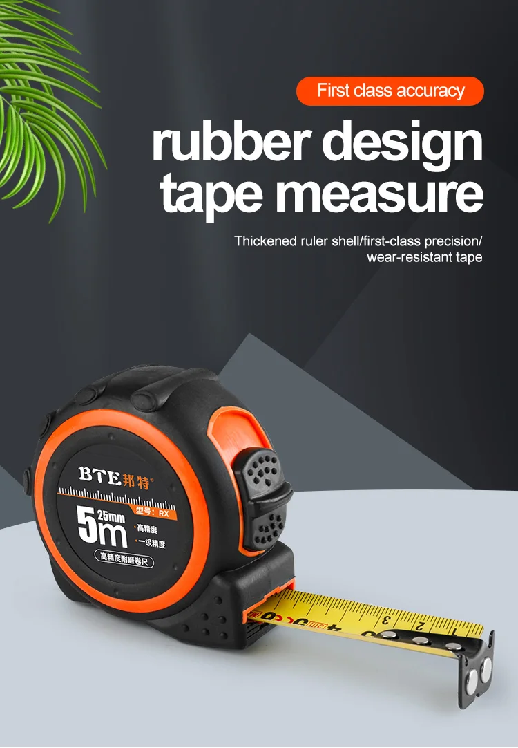 Rubber 3m 5m 7.5m 8m 10m Tape Measure Metric And Inches Tape Custom