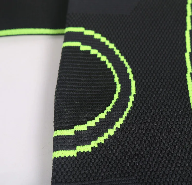 Nylon Knitted Elastic Adjustable Strap Compression Gym Sports Knee Support Brace Sleeves