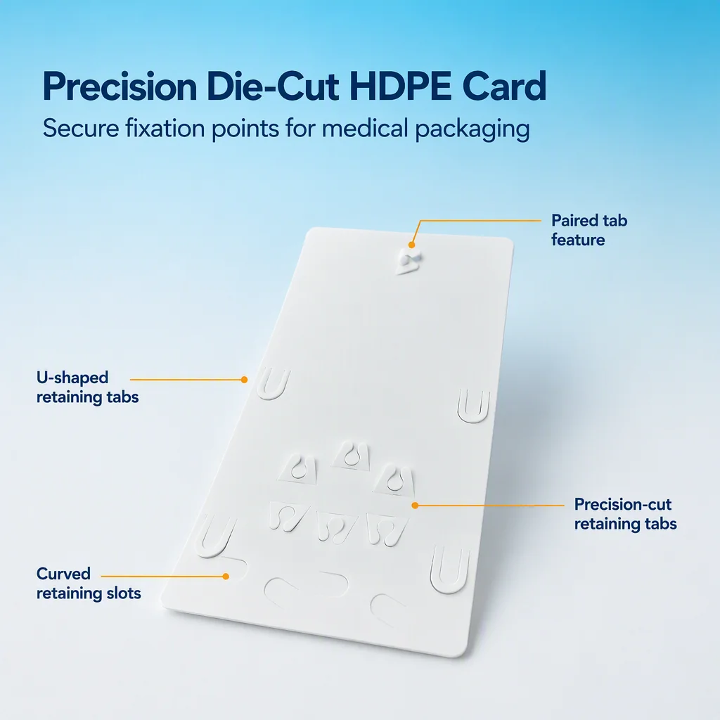 Customized HDPE Cards Medical Mounting Cards Cards for Catheters Medical Packaging
