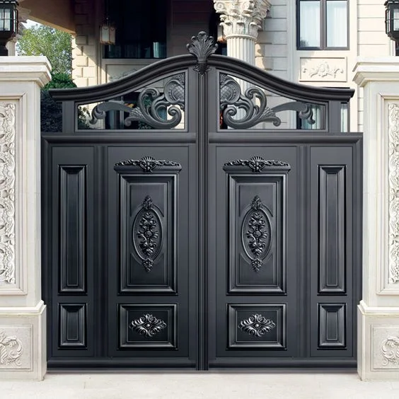 Residential/Courtyard Entrance Doors with Automatic Intelligent Operators,Main Gate Trellis Designs Driveway Gates