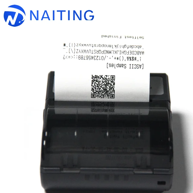 Shanghai Naiting Mini Bluetooth Portable Printer for Taxi/Car with 12V to 9V Adaptor
