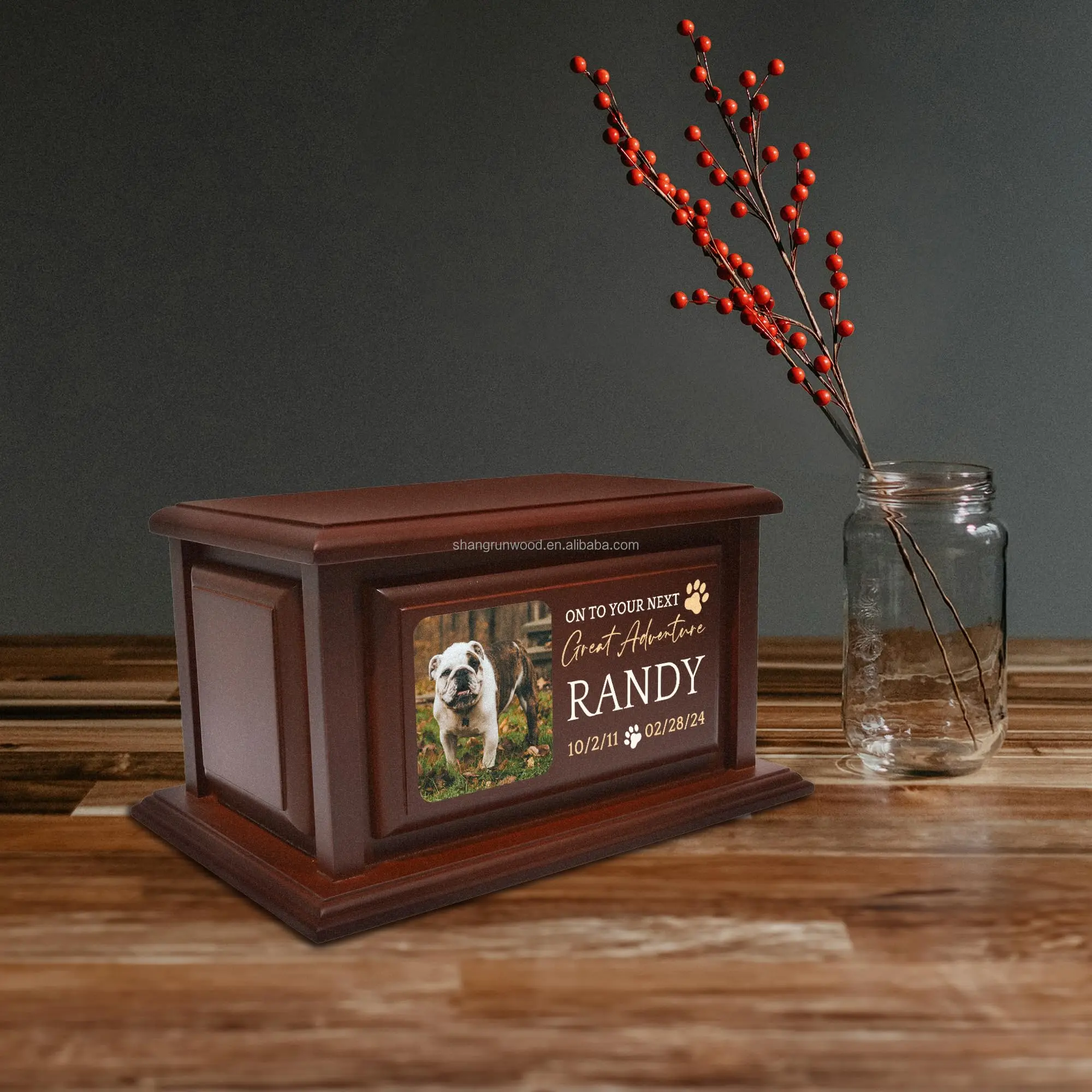 Urna Per Animali Domestici In Resina - Per Gatti E Piccoli Animali, Design Elegante Con Coperchio Sicuro | Grigio Scuro