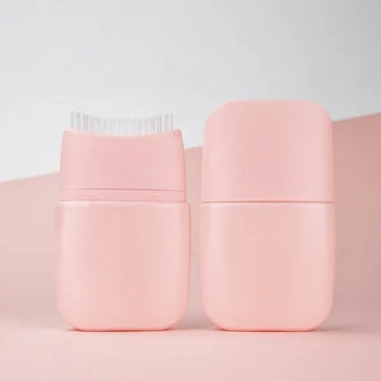 Customizable 80ml Flat Comb HDPE Bottle Baby Hair Dye Empty Bottle Hair and Scalp Care With Brush Applicator Soft Touch