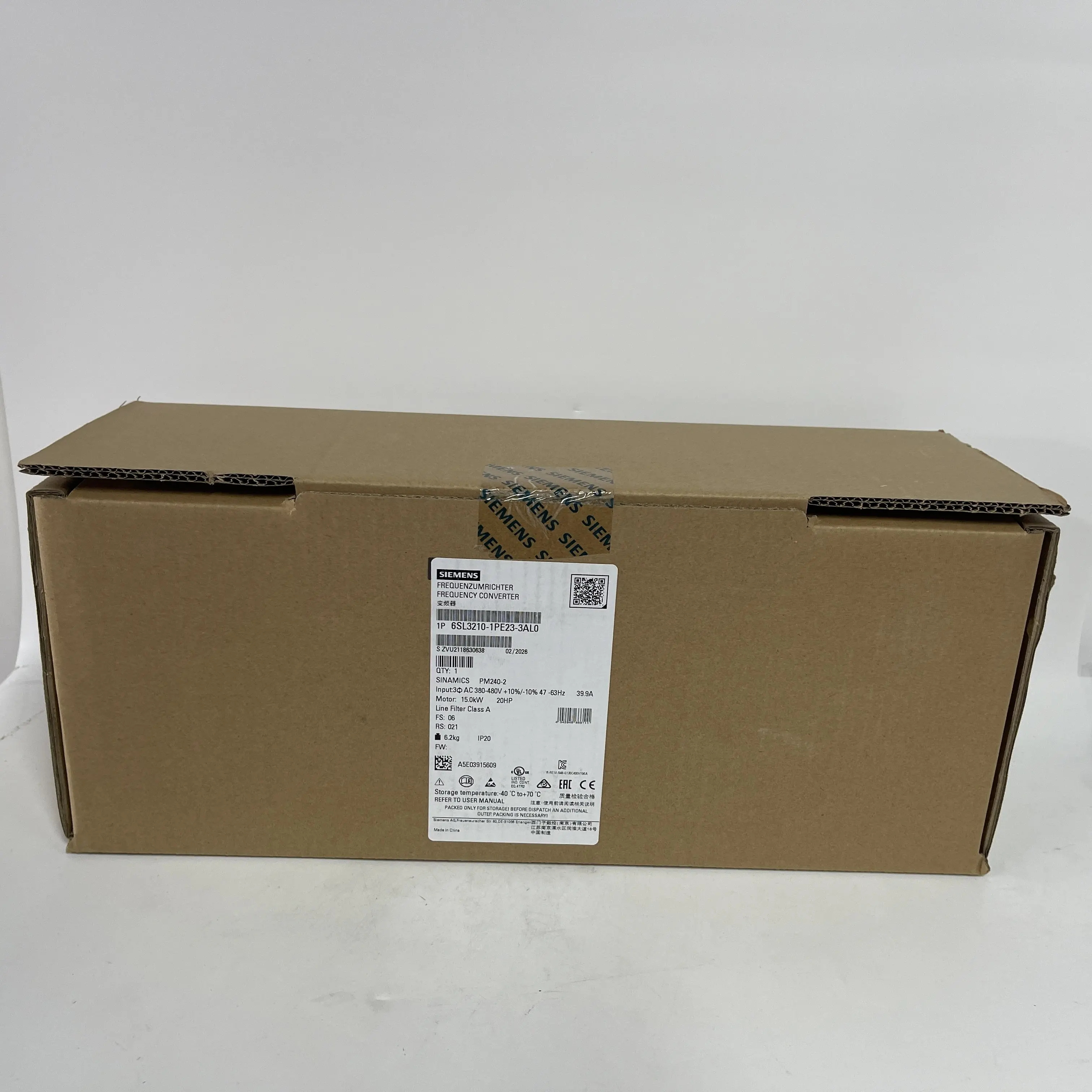 SIEMENS SINAMICS PM240-2 Frequency Converter 6SL3210-1PE23-3AL0 SIEMENS SINAMICS PM240-2 Frequency Converter 6SL3210-1PE23-3AL0