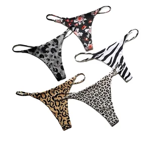 Factory Custom Back Low-Rise Sexy Bikini Thongs for Women Plain Dyed Eco-Friendly Breathable Seamless Panties G-Strings