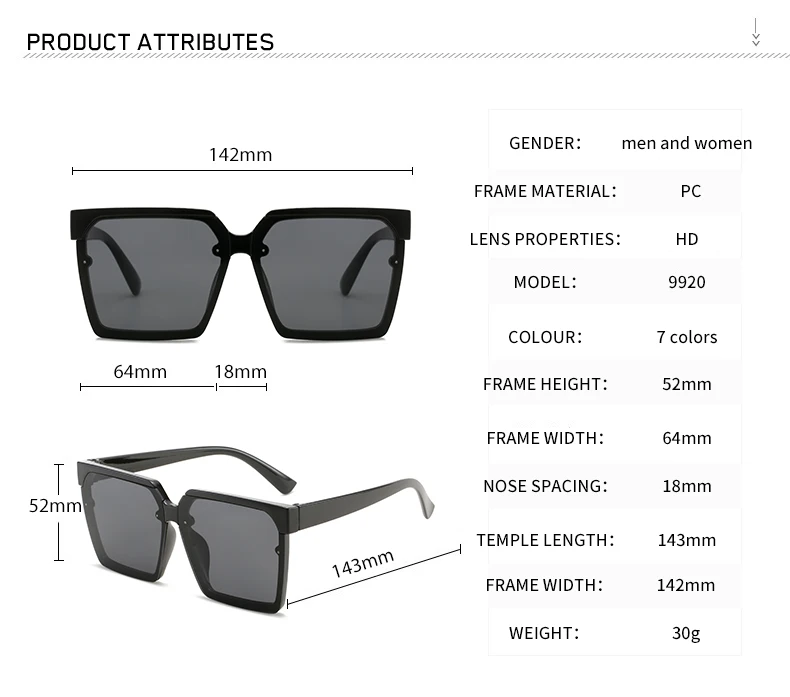 Retro Big Frame Square Sunglasses For Women Fashion Luxury Brand Sun ...