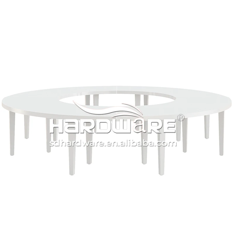 Serpentine Shape Half Round Unique Leg Wedding Table and Chair Set